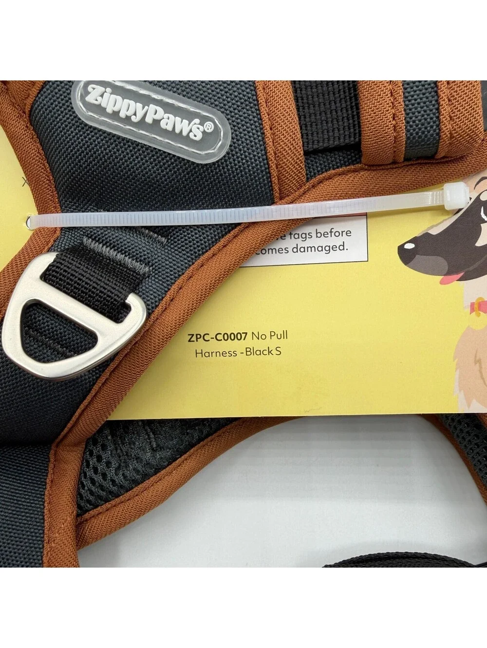 ZippyPaws No Pull Dog Harness Small Black Brown 10 to 20 lbs ZPC-C0007 Zippy Paw